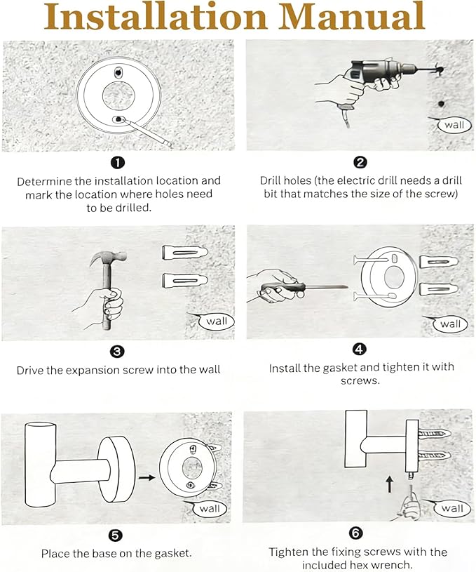 5-Pieces Wall Mount Bathroom Accessories Bathroom Hardware Set,22 Inch Stainless Steel Waterproof Towel Bars,Toilet Paper Holder with Shelf,Towel Ring,Coat Hook (Brushed Gold 5PC - Round)