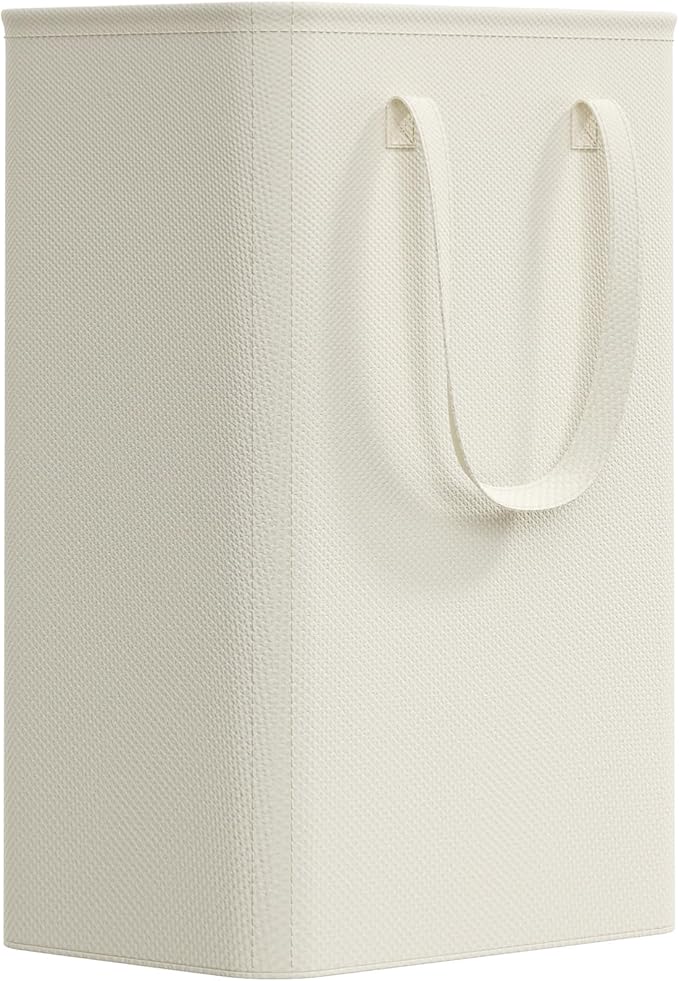 Lifewit Ivory Slim Collapsible Laundry Hamper, 49L
