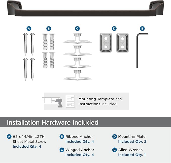 Amerock BH36033ORB | Oil Rubbed Bronze Towel Bar | 18 in (457 mm) Towel Rack | Revitalize | Bathroom Towel Holder | Bathroom Hardware | Bath Accessories