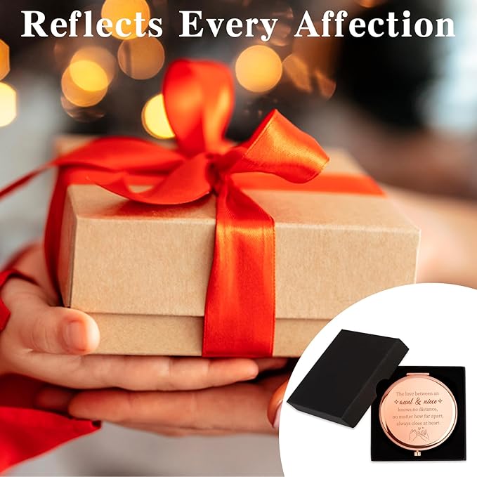 Valentines Day Gifts for Aunt Compact Mirror Aunts Gifts from Niece Nephew Best Auntie Gift Ideas Cool Favorite New Special Aunty Gift Birthday Wedding Mother Day Christmas Aunty Mini Mirror