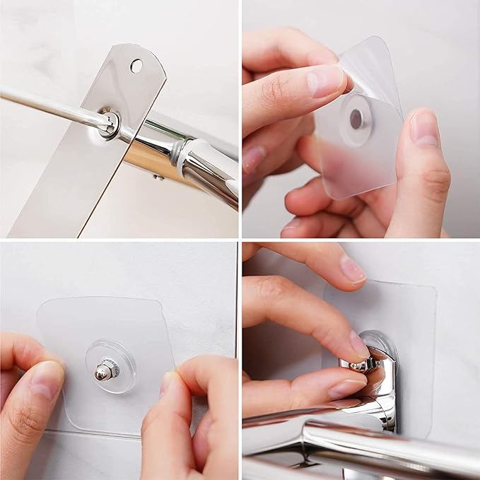 Towel Bars Retractable 20-30 Inche Stainless Steel 304 Bath Towel Rack Strong 3M Adhesive Bathroom Wall-mounting Free mounting Hole-Installing washroom Kitchen Space Saving 2-Tier Shelf Towel Rack