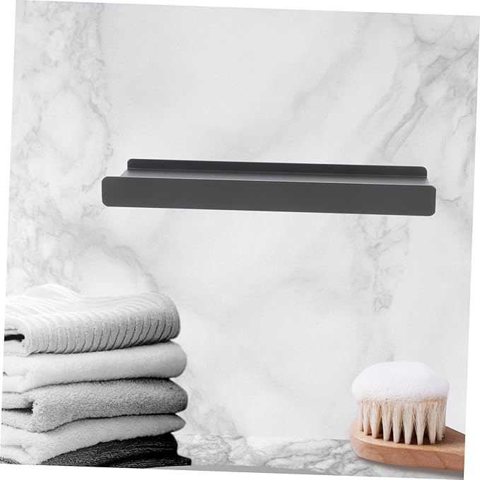 Luxshiny Aluminum Alloy Bathroom Shelf Floating Wall Mounted Organizer for Mirror Front Storage Space-Saving Rack for Makeup and Grooming Essentials Modern Minimalist Design