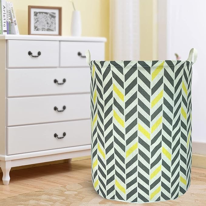 Merdes 19.7?€??€? Waterproof Foldable Laundry Hamper, Dirty Clothes Laundry Basket, Linen Bin Storage Organizer for Toy Collection (Oblique Bar)
