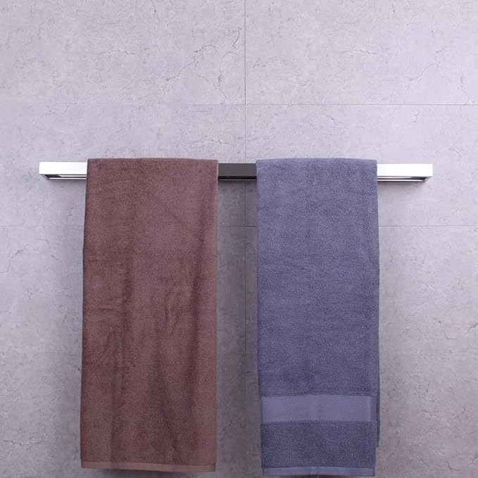 GERZWY 36-Inch Bathroom Towel Bar SUS 304 Stainless Steel Bath Towel Bar Modern Square Style Wall Mount Polished Finish HG17703-JG