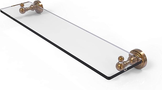 Allied Brass Waverly Place Collection 22 Inch Vanity Beveled Edges Glass Shelf, 22-Inch, Brushed Bronze