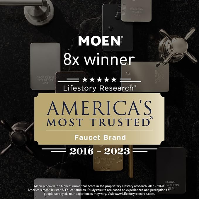 Moen Madison Collection Brushed Nickel 18-Inch Bathroom Single Towel Bar, Wall Mounted Hand or Body Towel Rack, BP6918BN