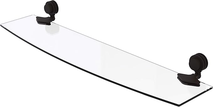 Allied Brass 433D/24-ORB 433 D Venus Collection Inch Dotted Accents Glass Shelf, 24-Inch by 5-Inch, Oil Rubbed Bronze