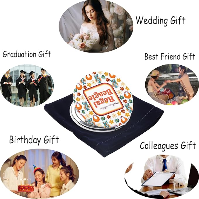 FAADBUK Mrs Roper Gift Mrs Roper Fan Gift Company TV Show Gift Mrs Roper Pocket Mirror for Her (Meet Me at Mirror)