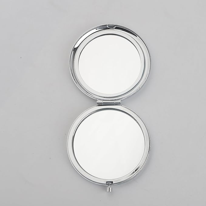 AKTAP Fairy Tale Gifts Princess Fans Compact Mirror I Will Sit with You in The Dark Makeup Mirror for Women