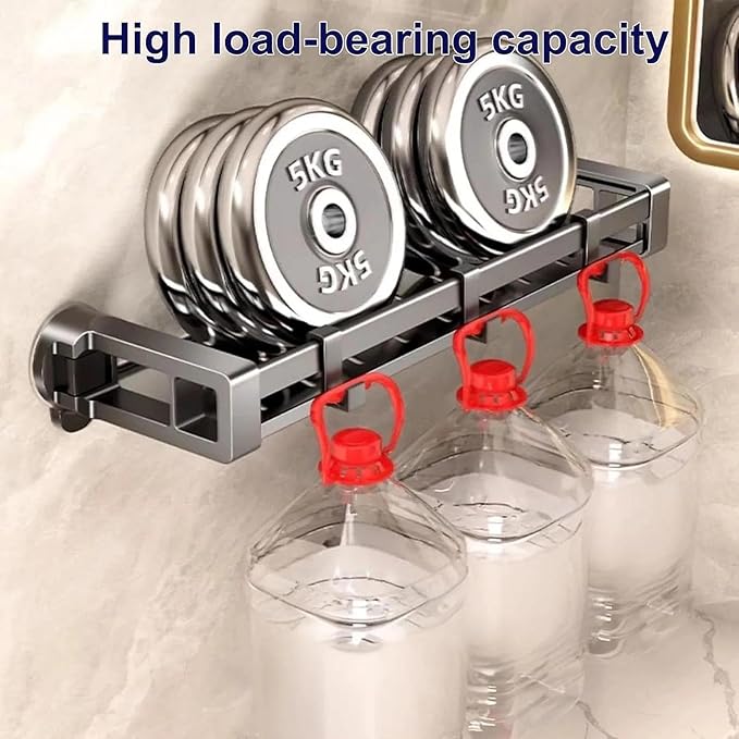 Concealed Suction Cup Shelf, No Drilling, Heavy Duty Wall-Mounted Organizer for Bathroom and Kitchen Storage(40cm)