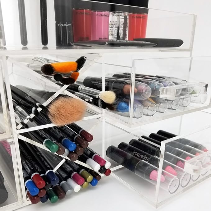 OnDisplay Acqua Luxury Handmade Acrylic Cosmetic/Makeup Organizer