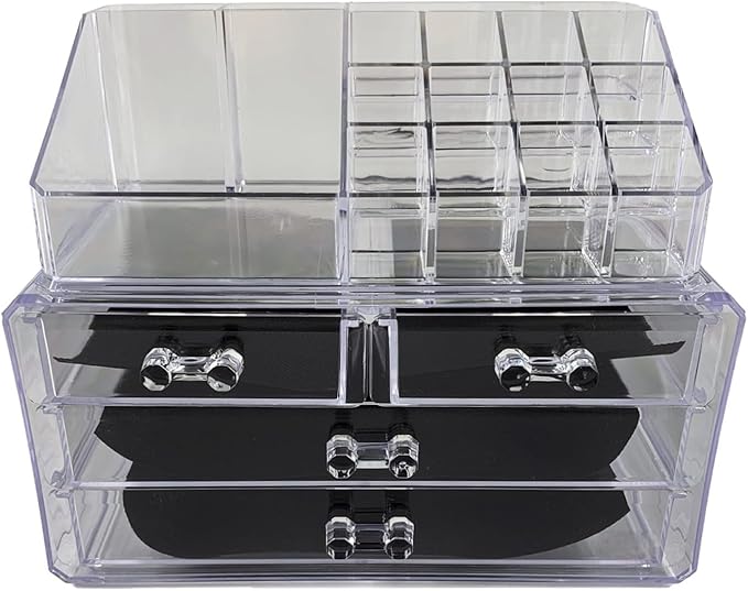 tempo di saldi Transparent Organiser for Cosmetic Accessories, Ideal for Make Up Products