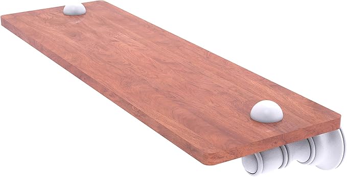Allied Brass CL-1-16-IRW Carolina Collection 16 Inch Wood Shelf, Matte White