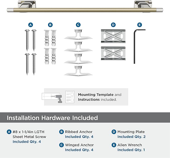 Amerock BH26614PNBBZ | Polished Nickel/Golden Champagne Towel Bar | 18 in (457 mm) Towel Rack | Esquire | Bathroom Towel Holder | Bathroom Hardware | Bath Accessories