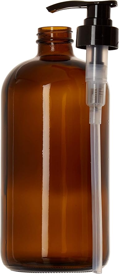32 Ounce Glass Shampoo and Conditioner Dispenser Bottle with Pump, Shower - 1 Liter Body Wash Dispenser for Shower- by Kitchentoolz