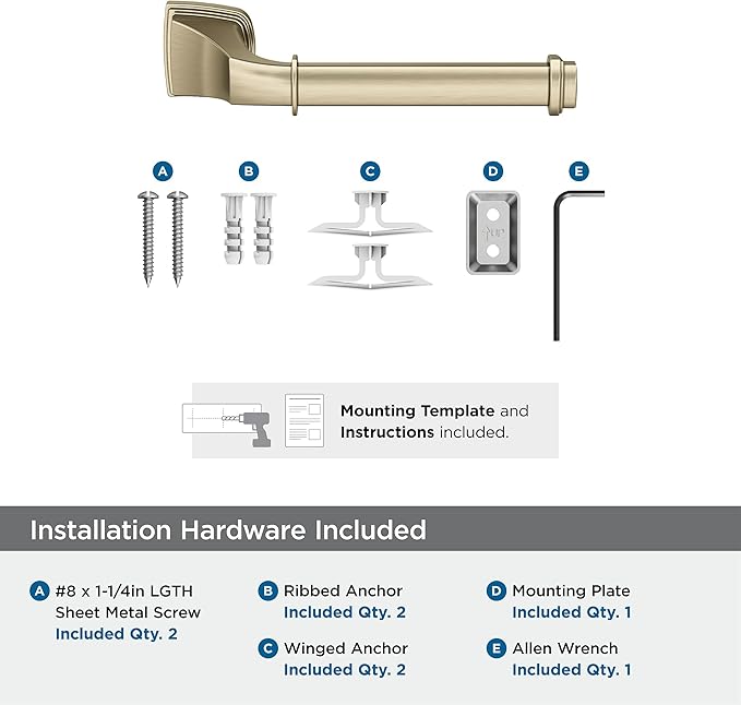 Amerock BH36031BBZ | Golden Champagne Single Post Toilet Paper Holder | 7-7/8 in. (200 mm) Length Toilet Tissue Holder | Revitalize | Bath Tissue Holder | Bathroom Hardware | Bath Accessories