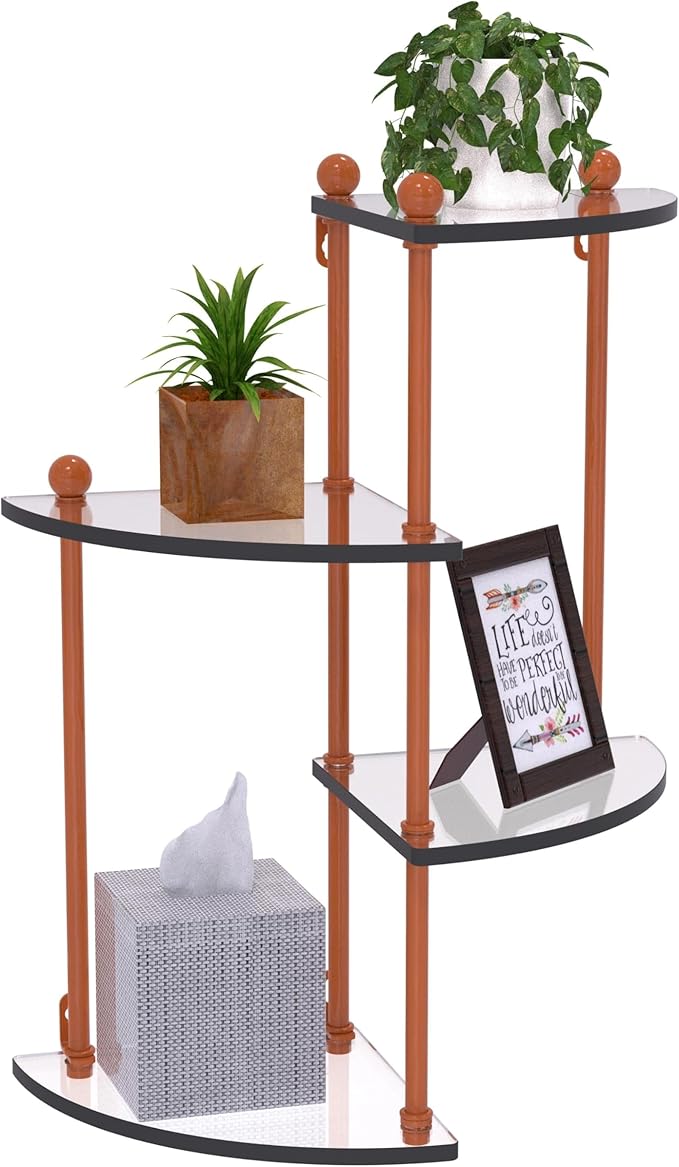 Prestige Regal 4 Tier Glass Wall Shelf