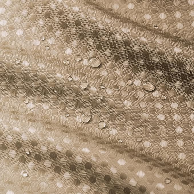MitoVilla Brown Ombre Shower Curtain 72 x 78, Long Waffle Fabric Shower Curtains for Modern Luxury Bathroom Decor, Heavy Duty Hotel Cloth Shower Curtains 78 inch Long
