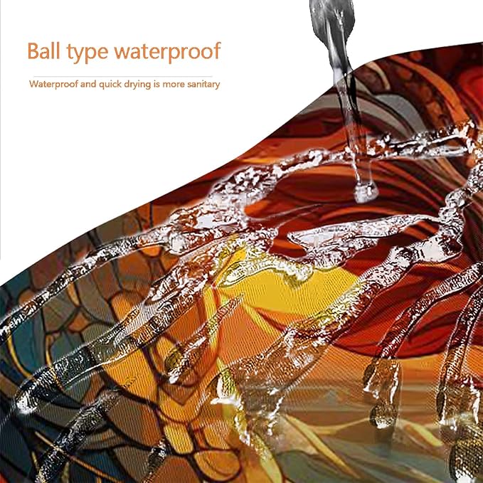 4 Pcs Dragon Shower Curtain Set with Non-Slip Rugs, Toilet Lid Cover and Bath Mat, Japanese Dragon Sea Wave Fantasy Animal Bathroom Shower Curtain with 12 Hooks Accessories Decorative
