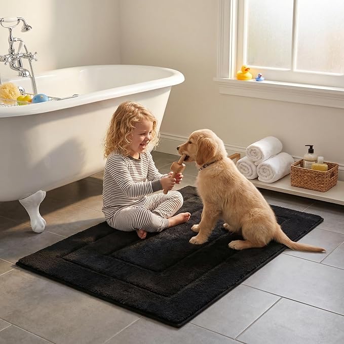 GRANNY SAYS Bathroom Rug Mat, Bath Mats for Bathroom Non-Slip, Super Soft and Water Absorbent, Microfiber Bath Rugs, Machine Wash Dry, Large Bath Rugs for Bath Floor, 36" x 24"