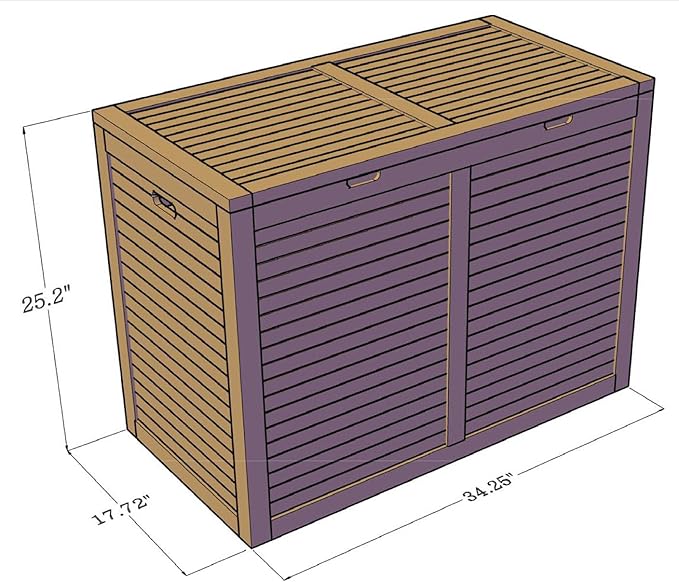 The Original Spa Double Teak Laundry or Storage Hamper