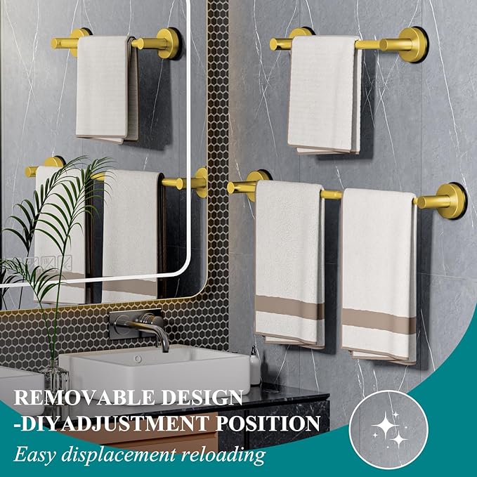 Towel Bar for Bathroom Wall,Adjustable 12~21 Inch Towel Racks for Bathroom Wall Mounted, Towel Holder for Glass Shower Door,Bathroom Accessories,Ap