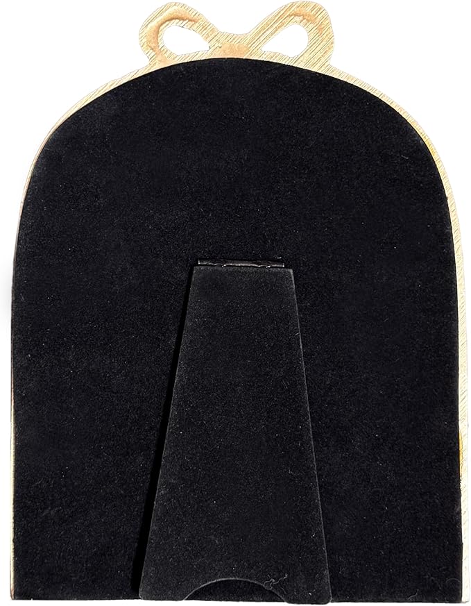 Vintage Carved Resin Desk Mirror - 8x6 Inch Decorative Vanity Mirror for Makeup, Dorm, Bedroom & Tabletop Deco (Bow Gold, 8" L x 6" W)