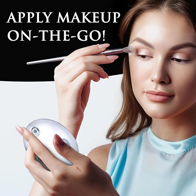 Mega-Powerful 30X Magnifying Makeup Mirror - Stick On, Ultra Portable Travel Cosmetic Mirror for Precise Makeup and Grooming, 6-inch (Chrome)