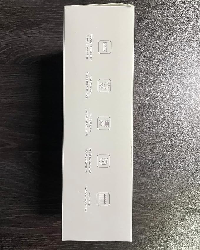 HouseGem Toothbrush Holder, Timer Function, 2000mAh Rechargeable Cordless Wall-Mounted Bathroom (White)