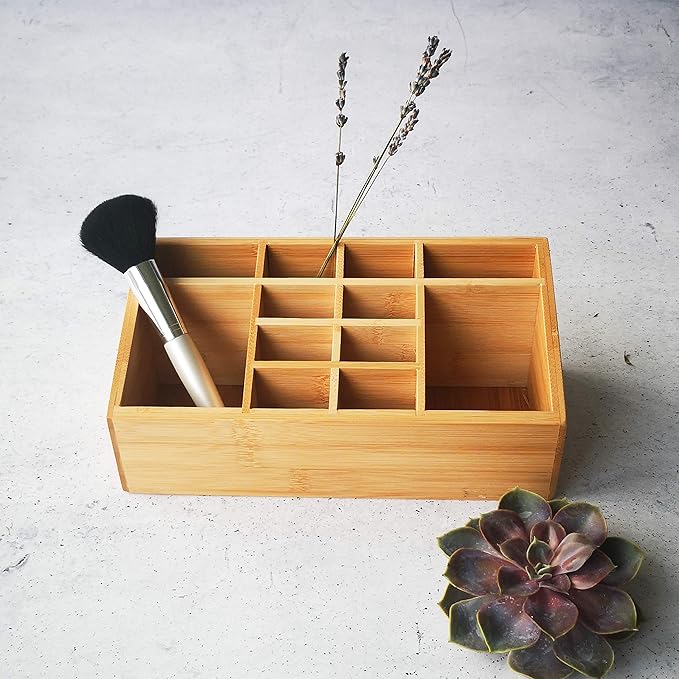 Zeller 25385 Organizer, Wood, Natural, 25.4 x 12 x 10 cm