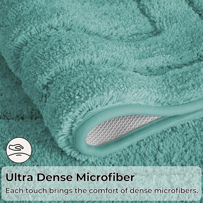 GRANNY SAYS Bathroom Rugs Non Slip, 20" x 32", Bath Rugs for Bathroom Washable, Bath Mats for Floor, Microfiber Bath Mat for Tub, Absorbent Bath Rugs for Shower Room, Sage Green
