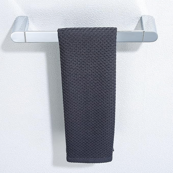 RANDOM 12 inch Towel Bar Polished Chrome Hand Towel Holder Bathroom Hardware Accessories Towel Rack for Bathroom Kitchen SUS304 Stainless Steel Towel Rod Modern Hotel Style Wall-Mounted.96026-2-12C