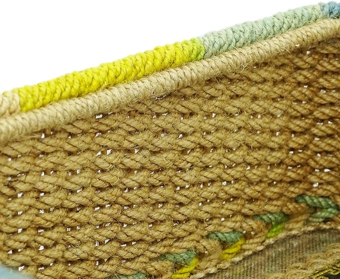 Zenpeace Wicker Large Rectangle Basket, Suitable For Hand-Woven Basket ,In Bedrooms, Kitchens, Bathrooms and Living Rooms, Organizing and Decorating Projects, Storage Various Items ,Bread and Keys