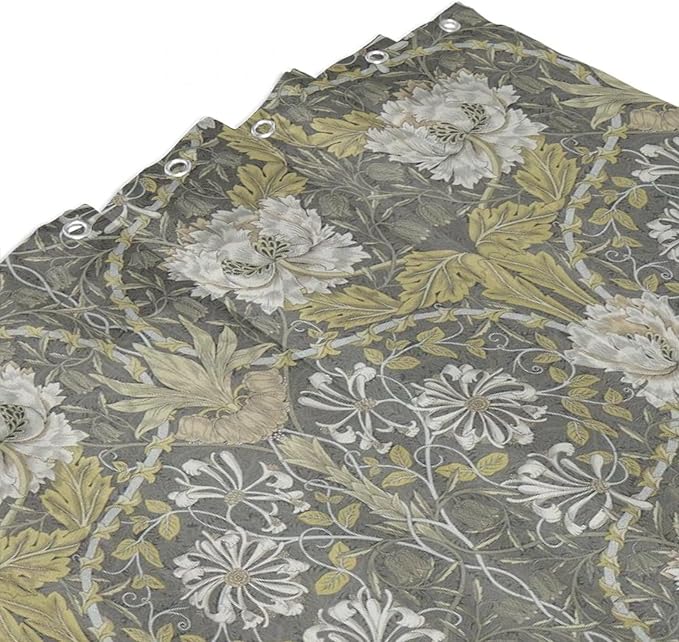 Retro Flower Shower Curtains William Morris Vintage Country Boho Flower Art Print Shower Curtains 72""×72"" Inch, Style-4