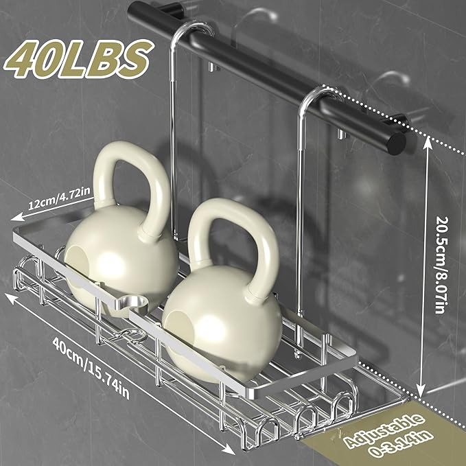 KEGII Shower Caddy Hanging on Towel Bar/Handrails/Shower faucet - Shower Rack Hanging Organizer, Bathroom Shower Curtain Caddy non-Slip