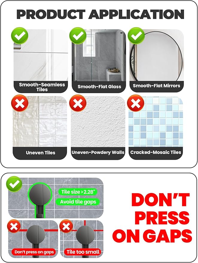 ONXE Suction Cup Shower Caddy,No Drilling Corner Shower Shelves Heavy Duty,Shower Organizer with Hooks,Rustproof Waterproof Space Aluminum Bathroom Storage,Home Accessories Decor