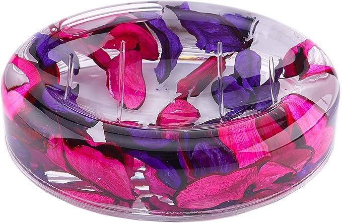 Locco Decor 4 Piece Acrylic Liquid 3D Floating Motion Bathroom Vanity Accessory Set Leaf