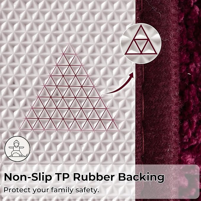 GRANNY SAYS Bathroom Rugs Non Slip, 24"x 36", Bath Rugs for Bathroom Washable, Bath Mats for Floor, Microfiber Bath Mat for Tub, Absorbent Bath Rugs for Shower Room, Strawberry Red