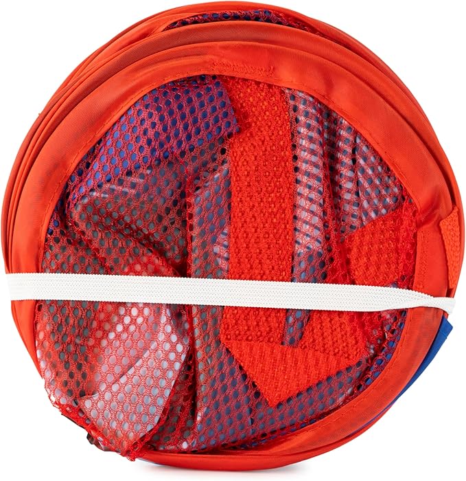 Jay Franco Marvel Spidey & His Amazing Friends Pop Up Hamper - Ghost Spider and Miles Morales Mesh Laundry Basket/Bag with Durable Handles - Storage for Clothes and Toys