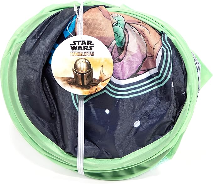 Jay Franco Star Wars The Mandalorian The Child Pop Up Hamper - Mesh Laundry Basket/Bag with Durable Handles - Features Baby Yoda Grogu (Official Star Wars Product)