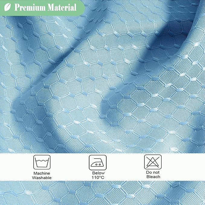 UFRIDAY Waffle Weave 78 inch Long Shower Curtain with Mesh Window, Heavy Duty Decorative Bathroom Curtain, Water Resistent Thicken Fabric Shower Curtain for Bathroom,72x 78Inches