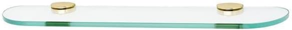 Alno A8950-24-SN Modern Euro Glass Shelf with Brackets, Satin Nickel