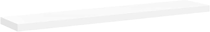 Floating Wall Shelf for Living Room, White Modern Invisible Mount Display Rack, 47.2 Inch Long Honeycomb MDF Storage Shelf for Books, Awards, Decor, Holds 22 lbs
