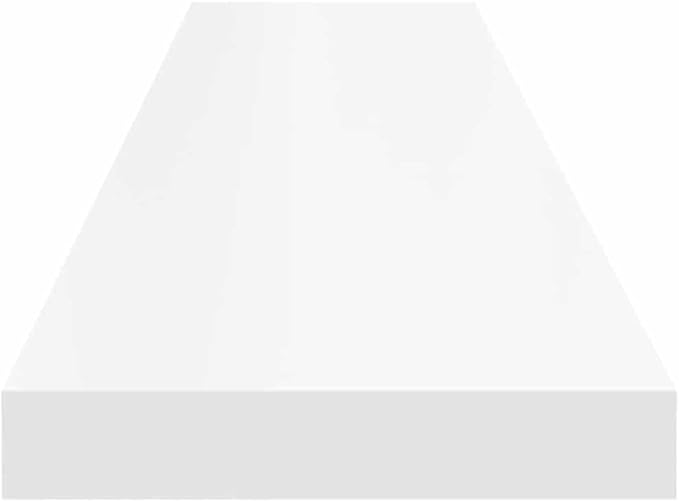 Floating Wall Shelf 47.2 Inch Long White Modern Decorative Wood Shelves for Bedroom Living Room Home Decor Display Storage Organizer