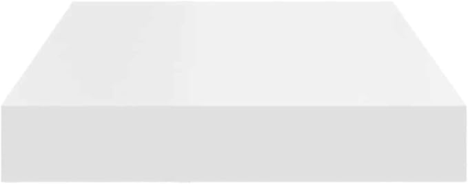 Floating Wall Shelves Set of 2, White Modern Invisible Mounting Display Shelves for Living Room Bedroom, 15.7x9.1 Inches, Honeycomb MDF and Metal Frame, Holds 11 lbs Each, Easy Installation