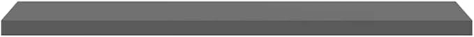 Set of 2 Floating Wall Shelves, 47.2 Inch Modern High Gloss Grey MDF Display Ledge for Bedroom, Living Room and Office Decor, Heavy Duty Storage Shelves