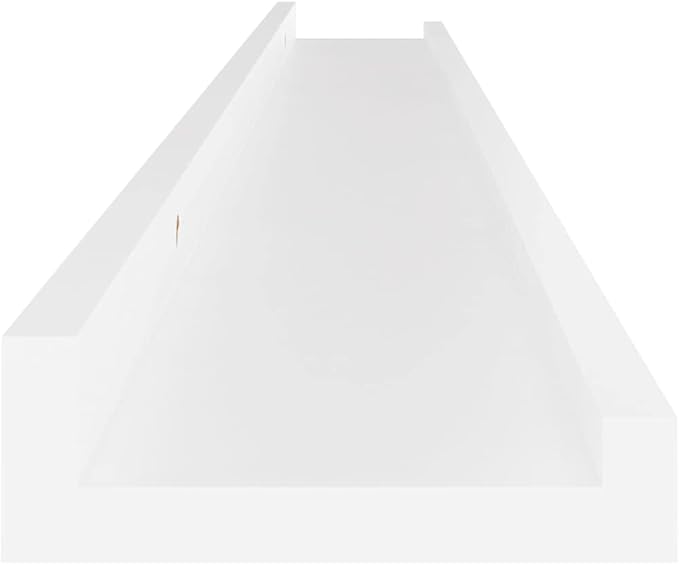 Wall Shelves 4 pcs White 39.4x3.5x1.2 Inches MDF Floating Shelves for Living Room Bedroom Storage Display Organizer Modern Decorative Shelving Units