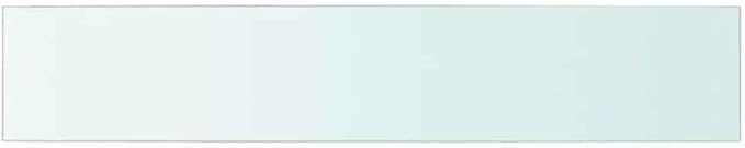 Set of 2 Clear Tempered Glass Floating Shelves 31.5 x 5.9 in, Wall Mounted Rectangular Display Shelf for Home Office Decor, Heavy Duty Storage Rack