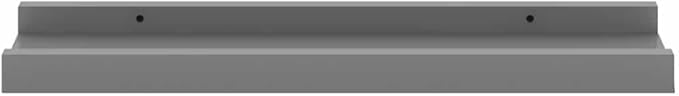 Wall Shelves Set of 4, Gray Floating 15.7x3.5x1.2 Inches for Living Room Bedroom, Modern MDF Storage Shelves for Decor Books Plants, Easy Mount DIY Home Organization