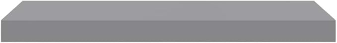 Floating Wall Shelves Set of 2, Modern Gray Display Shelves 23.6x9.3 Inches, Invisible Mounting, Honeycomb MDF for Living Room, Bedroom, Office Decor, Holds 15.4 lbs Each